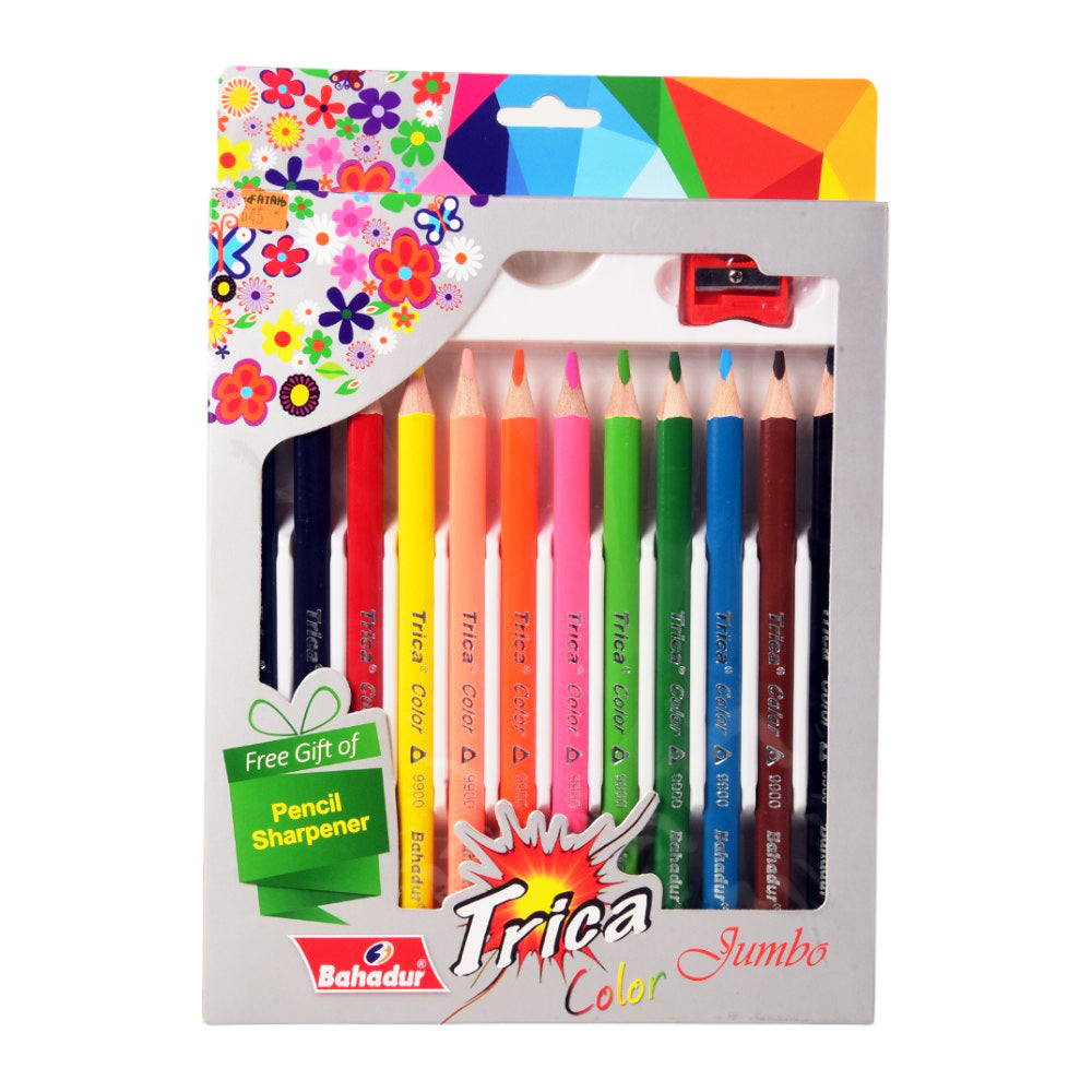 BAHADUR COLOR PENCIL JUMBO 12PC 5236 Default Title - MamasJan Toys