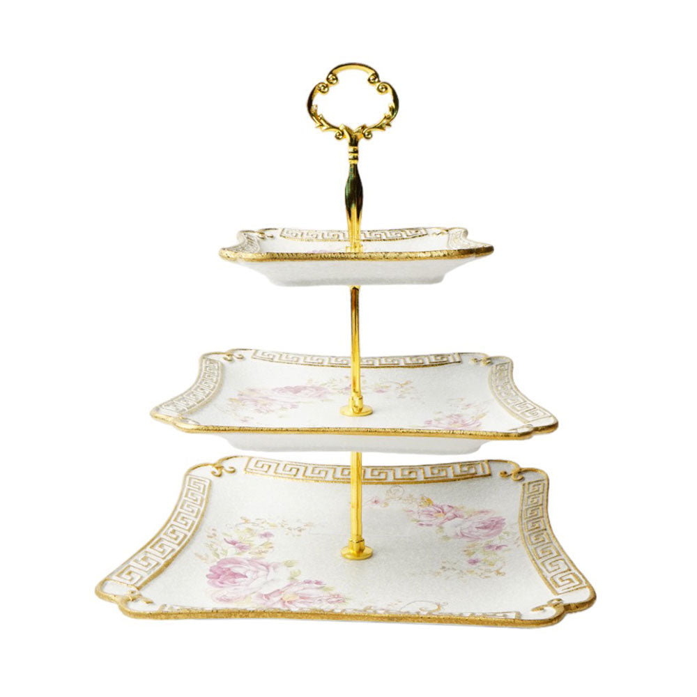 DISH CAKE 3TIRE ROYAL BISTRO IR SQUARE D1134X3 Default Title - MamasJan Crockery
