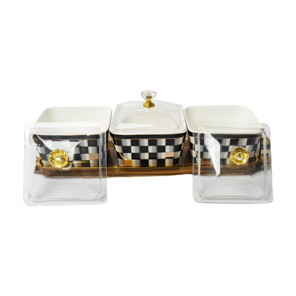 DISH DRY FRUIT 3PC ROYAL BISTRO 9166 Default Title - MamasJan Crockery