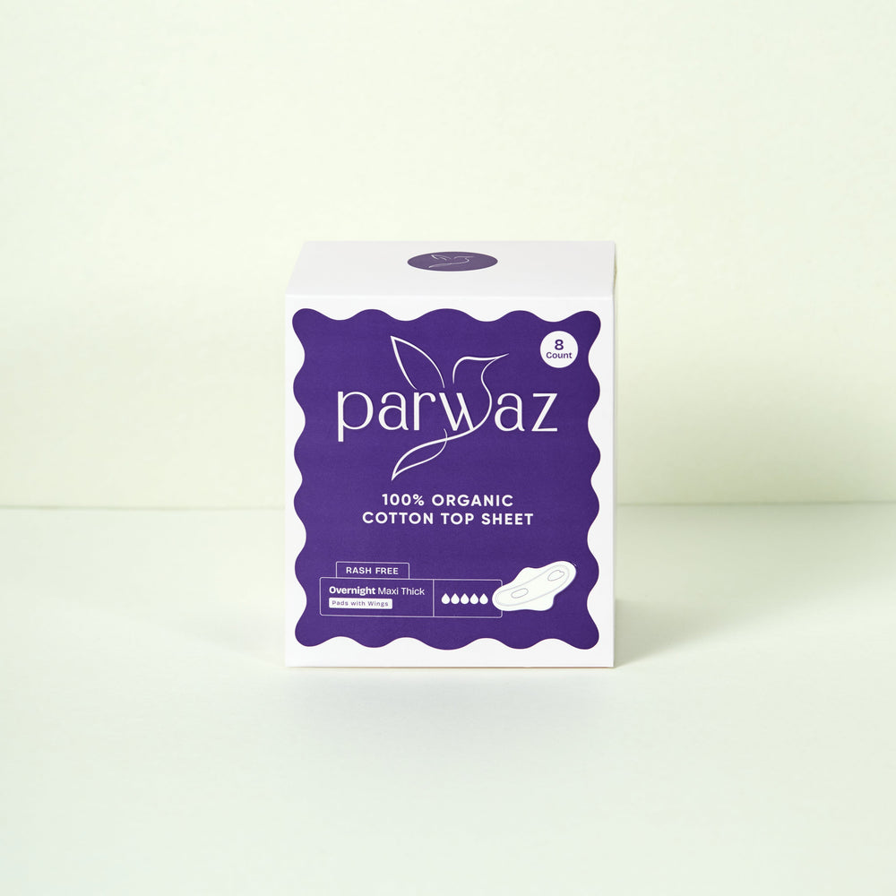 Parwaz OVERNIGHT Organic COTTON COVER PADS Default Title - MamasJan Grocery Non Foods