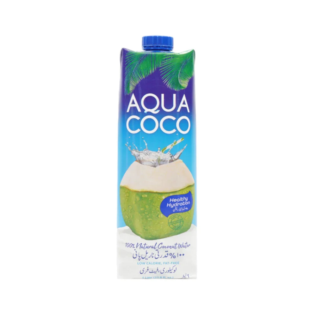 AQUA COCO NATURAL COCONUT WATER 1 LTR Default Title - MamasJan Grocery