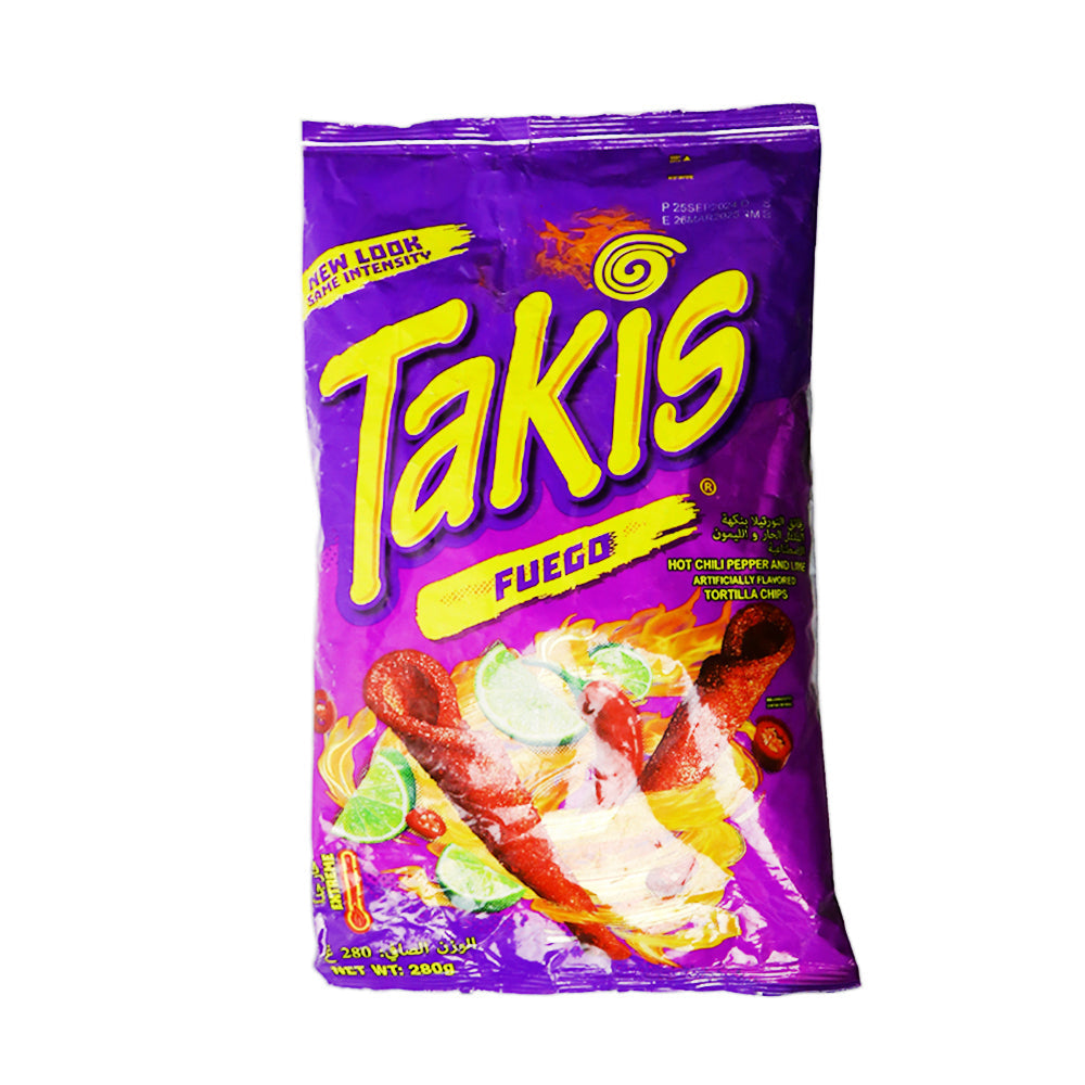 TAKIS FUEGO HOT CHILI PEPPER AND LIME TORTILLA 280 GM Default Title - MamasJan Grocery