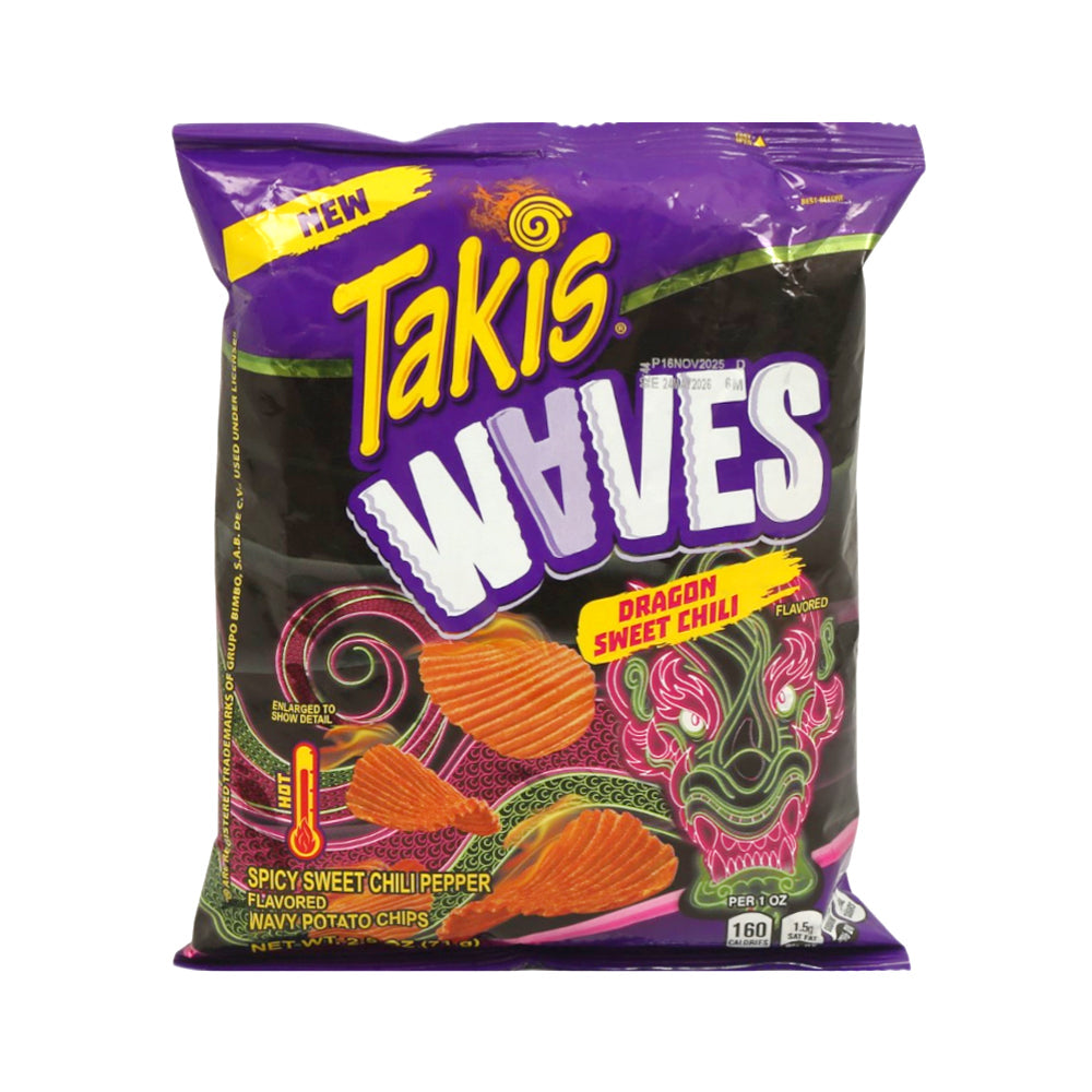 TAKIS CHIPS WAVES DRAGON SWEET CHILI SPICY PEPPER 71 GM Default Title - MamasJan Grocery Food