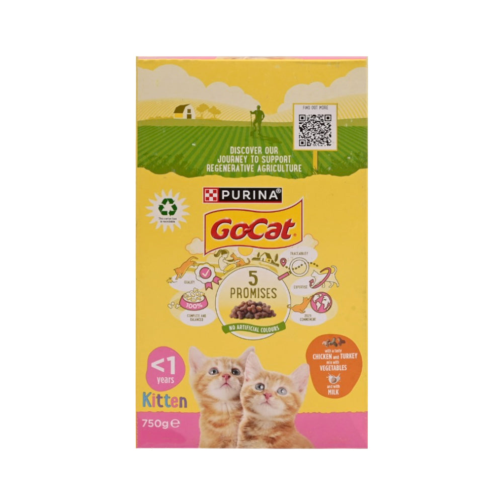 PURINA GO-CAT DRY KITTEN 1 YEAR 750G Default Title - MamasJan Pet Essentials