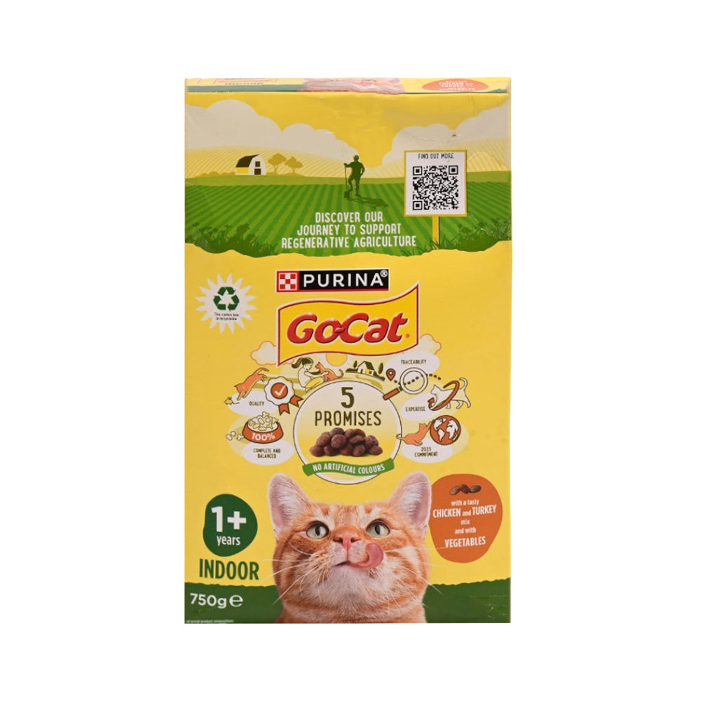 PURINA GO-CAT DRY INDOOR 1+ YEAR 750G Default Title - MamasJan Pet Essentials