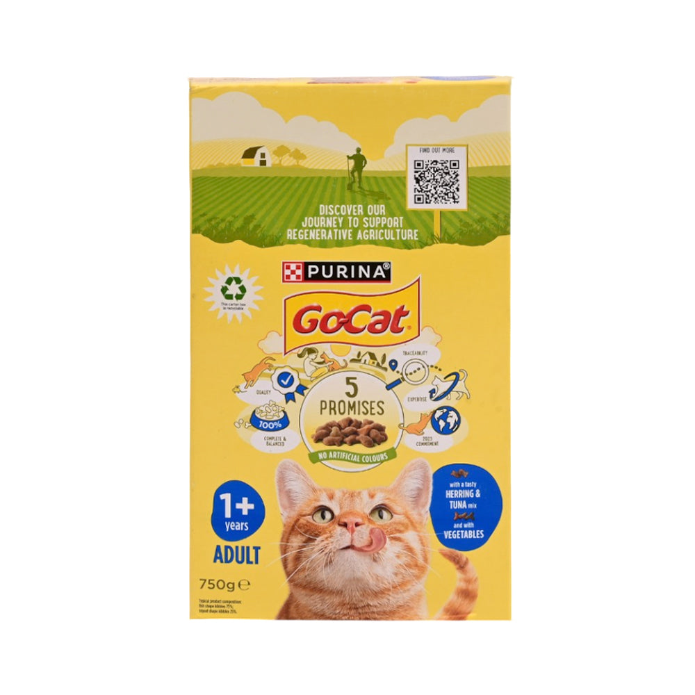 PURINA GO-CAT DRY ADULT 1+YEAR 750G Default Title - MamasJan Pet Essentials