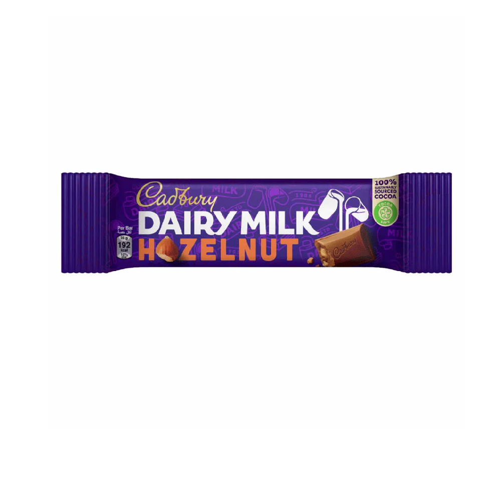 CABDURY DAIRY MILK CHOCOLATE BAR HAZEL NUT 30 GM Default Title - MamasJan Grocery Food