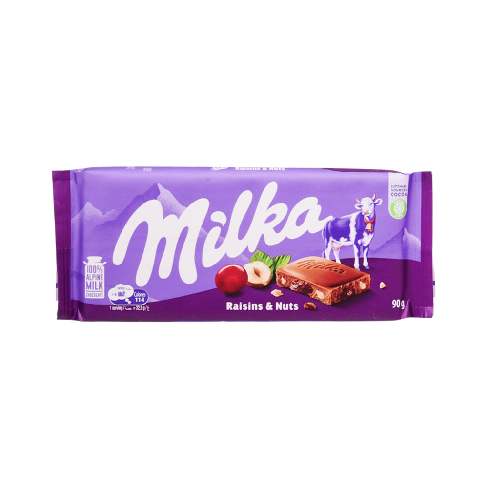 MILKA CHOCOLATE RAISINS & NUTS 90 GM Default Title - MamasJan GroceryFoods