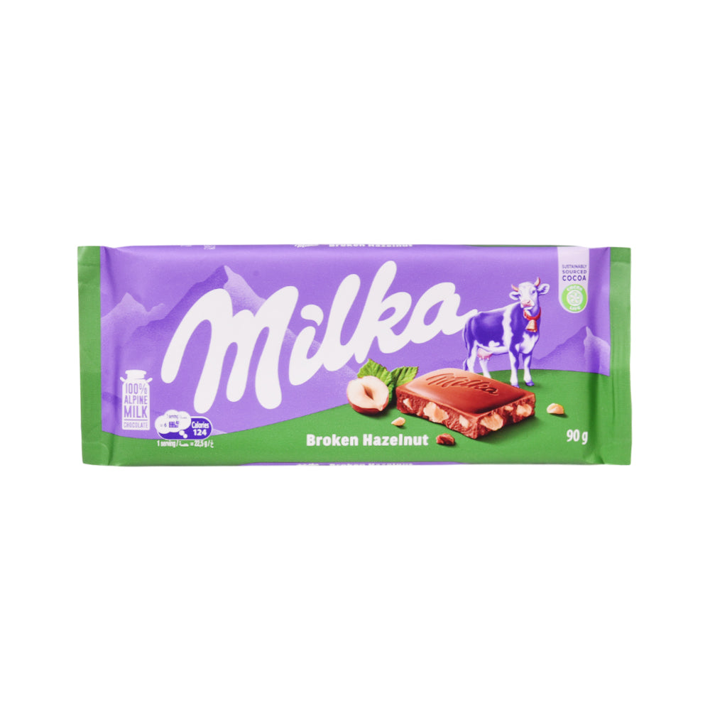MILKA CHOCOLATE BROKEN HAZELNUT 90 GM Default Title - MamasJan GroceryFoods