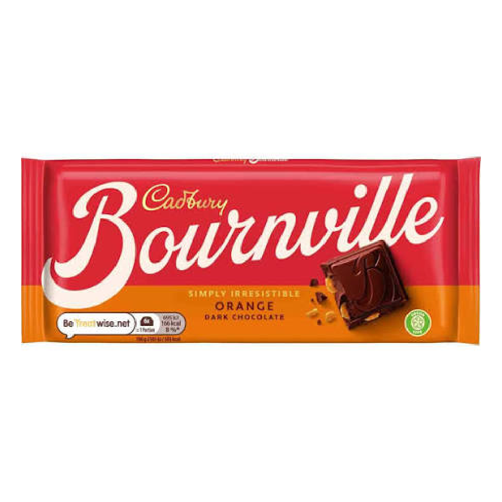 CADBURY BOURNVILLE CHOCOLATE BAR SIMPLY ORANGE 100 GM Default Title - MamasJan Grocery Food