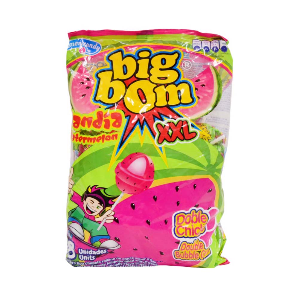 BIG BOM LOLLY POP SANDIA WATERMELON XXL PACK 1200 GM Default Title - MamasJan GroceryFoods