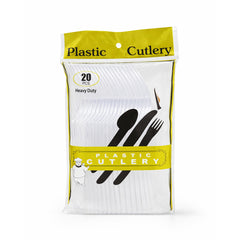 DISPOSIBLE TRANSPARENT FORK 20PC PACK IR D-49-58 Default Title - MamasJan Crockery