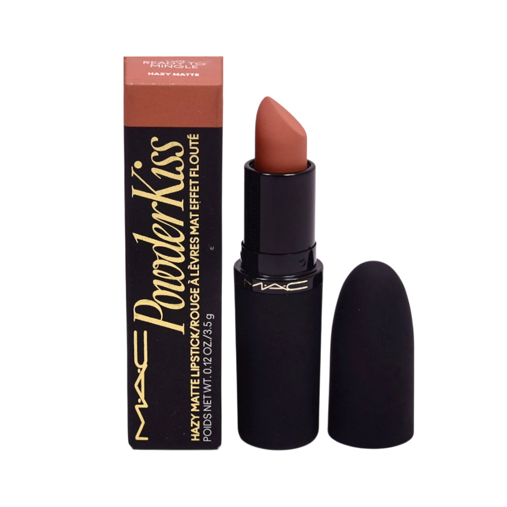 MAC POWDER KISS LIPSTICK 908 READY TO MINGLE 3.5G Default Title - MamasJan Makeup