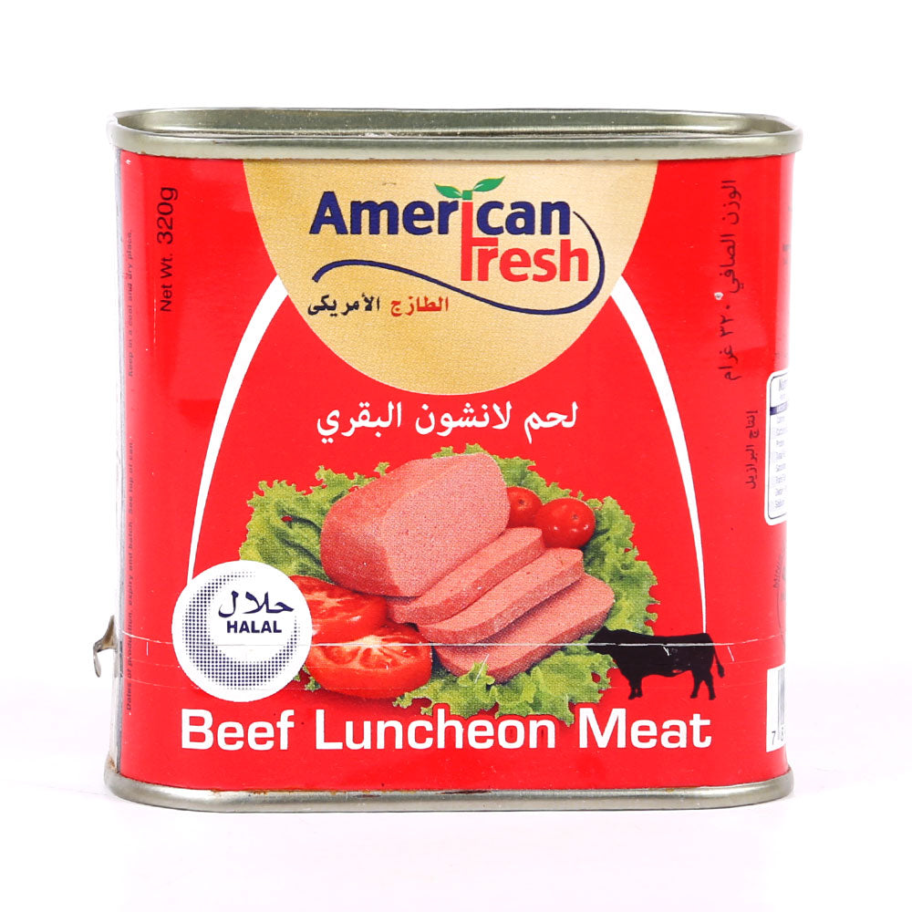 AMERICAN FRESH BEEF LUNCHEON MEAT TIN 320 GM Default Title - MamasJan Grocery