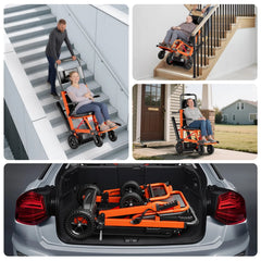 Electric Stair Climbing Chair Up Down Stairs Stair Climbing All Terrain Foldable Wheelchair - The Healthcare Shop Pakistan