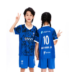 NEYMAR JR 2PC FOOT-BALL JERSEY RYL BLU IRS-26 2-3 YEAR 008 13-14 YEAR - MamasJan KidsWear