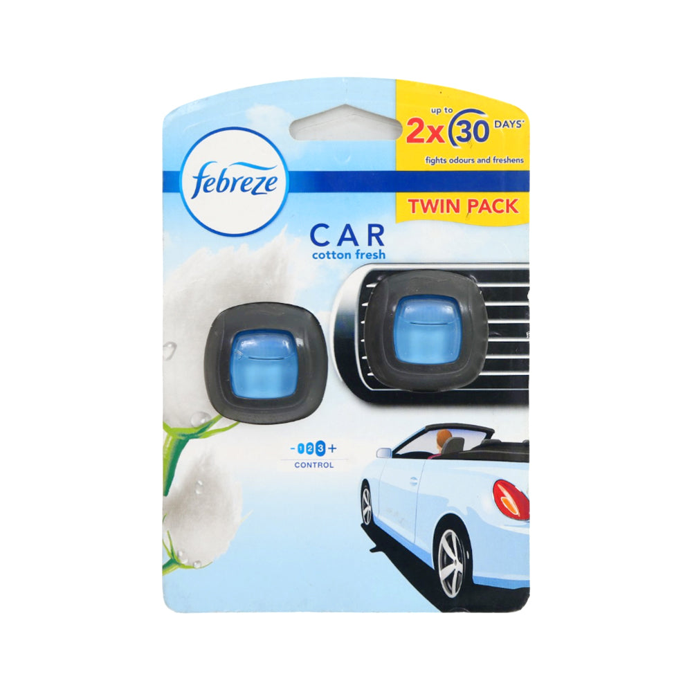 FEBREZE CAR AIR FRESHNER COTTON FRESH TWIN PACK 4 ML Default Title - MamasJan Grocery Nonfood