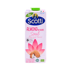 SCOTTI LIQUID MILK ALMOND BIO UNSWEETENED 1 LTR Default Title - MamasJan Grocery Food