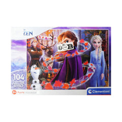20162 CLEMENTONI FROZEN GLITTER EFFECT PUZZLE 104PC D Default Title - MamasJan Toys