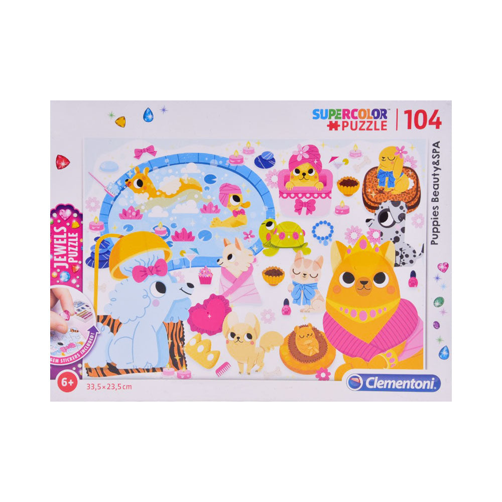 20167 CLEMENTONI PUZZLE SUPER COLOR JEWELS 104PC Default Title - MamasJan Toys