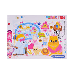 20167 CLEMENTONI PUZZLE SUPER COLOR JEWELS 104PC Default Title - MamasJan Toys