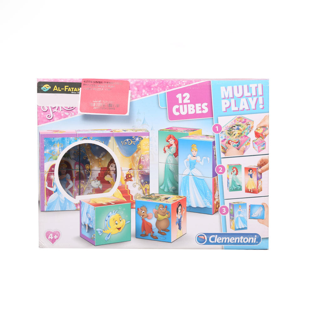 41504 SIMBA CLEMENTONI PRINCESS MULTI PLAY CUBES PUZZLE 12PC Default Title - MamasJan Toys