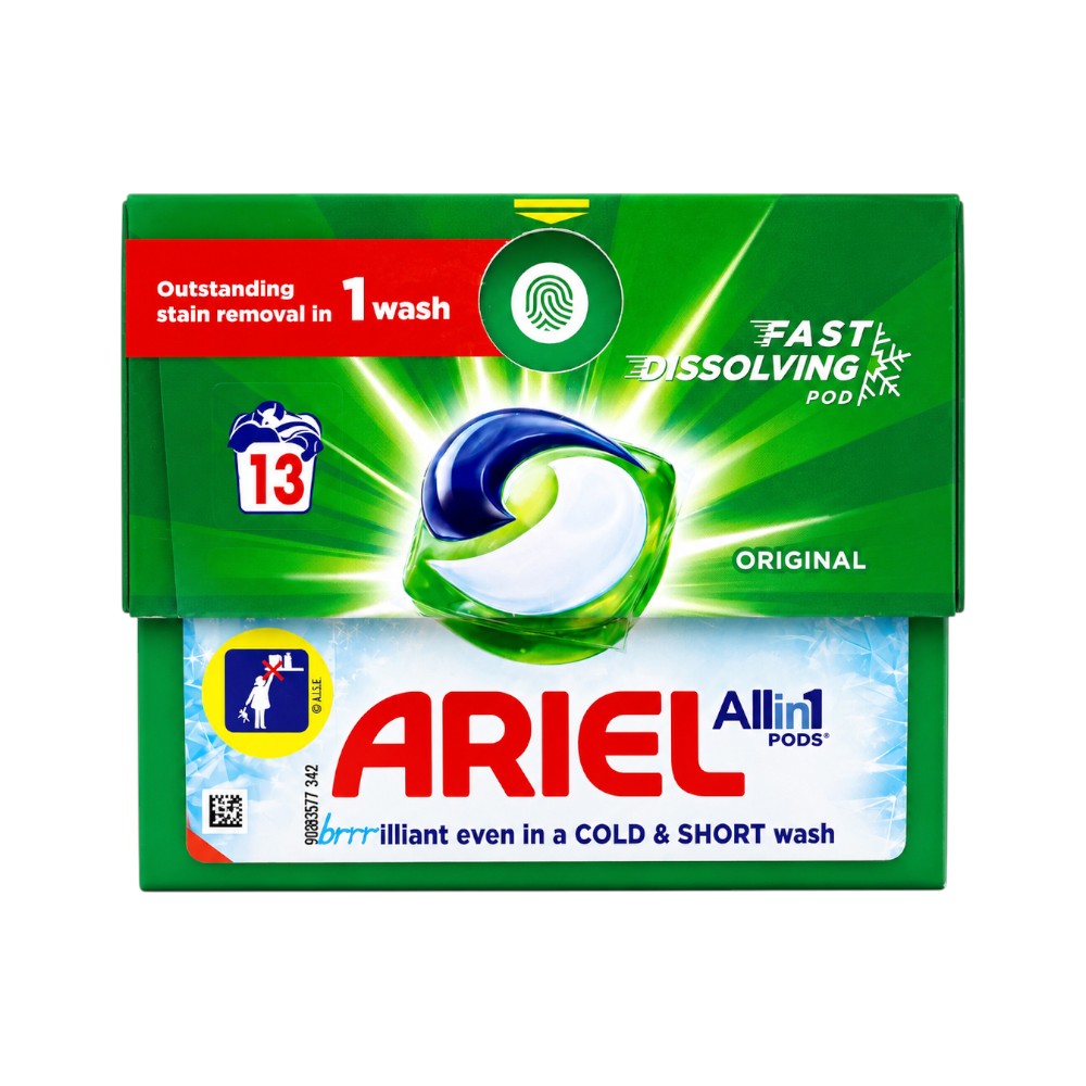 ARIEL WASHING POWDER ALL IN 1 PODS 13 ORIGINAL WASHES COLD W Default Title - MamasJan Grocery Nonfood