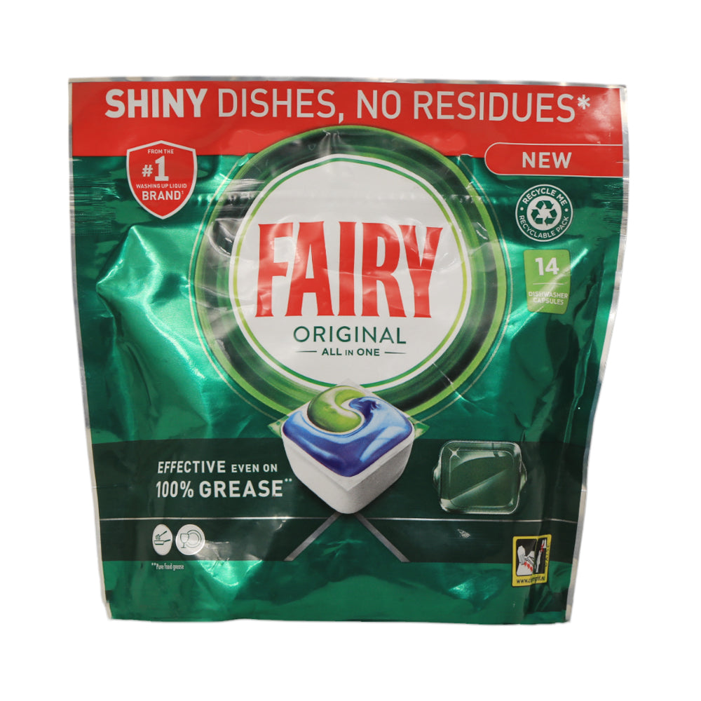 FAIRY DISH WASHING TABS ORIGINAL ALL-IN-ONE 14 TABS 189 GM Default Title - MamasJan Grocery Nonfood