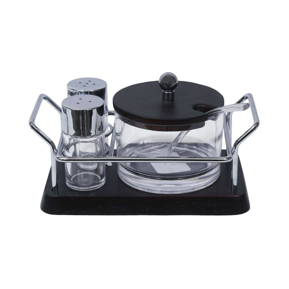 SUGAR POT SET 3PC ACRYLIC 1214 Default Title - MamasJan Crockery
