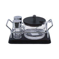 SUGAR POT SET 3PC ACRYLIC 1214 Default Title - MamasJan Crockery