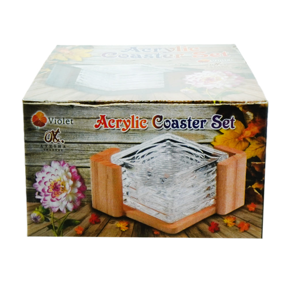 COASTER SET ACRYLIC 7PC 2600 Default Title - MamasJan Crockery