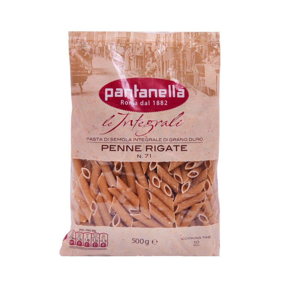 PANTANELLA PASTA PENNE RIGATE WHOLE WHEAT NO 71 500 GM Default Title - MamasJan Grocery Food