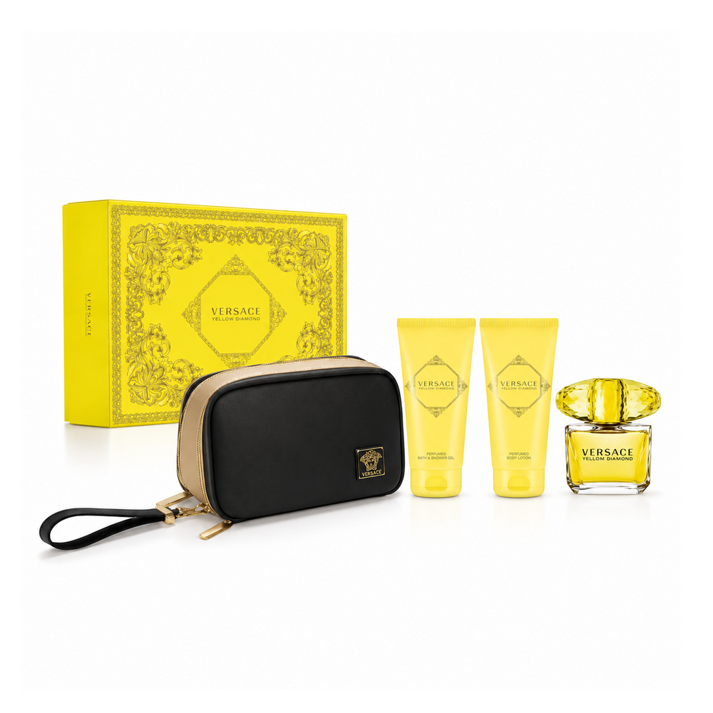 VERSACE YELLOW DIAMOND FOR WOMEN 3PC GIFT SET + BAG Default Title - MamasJan Perfume