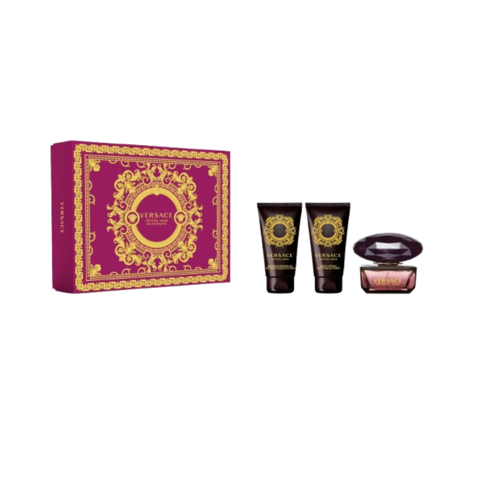 VERSACE CRYSTAL NOIR FOR WOMEN 3PC GIFT SET WITH BAG Default Title - MamasJan Perfume
