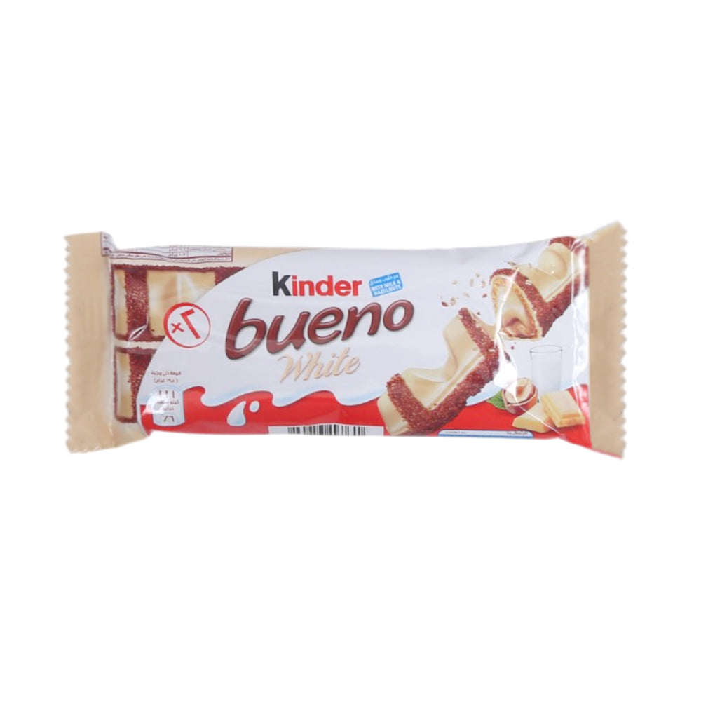 KINDER BUENO WHITE MILK AND HAZELNUTS 2PC BARS 39 GM Default Title - MamasJan GroceryFoods