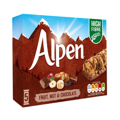 ALPEN CEREAL BARS FRUIT AND NUT WITH CHOCOLATE 5PC 145 GM Default Title - MamasJan Grocery