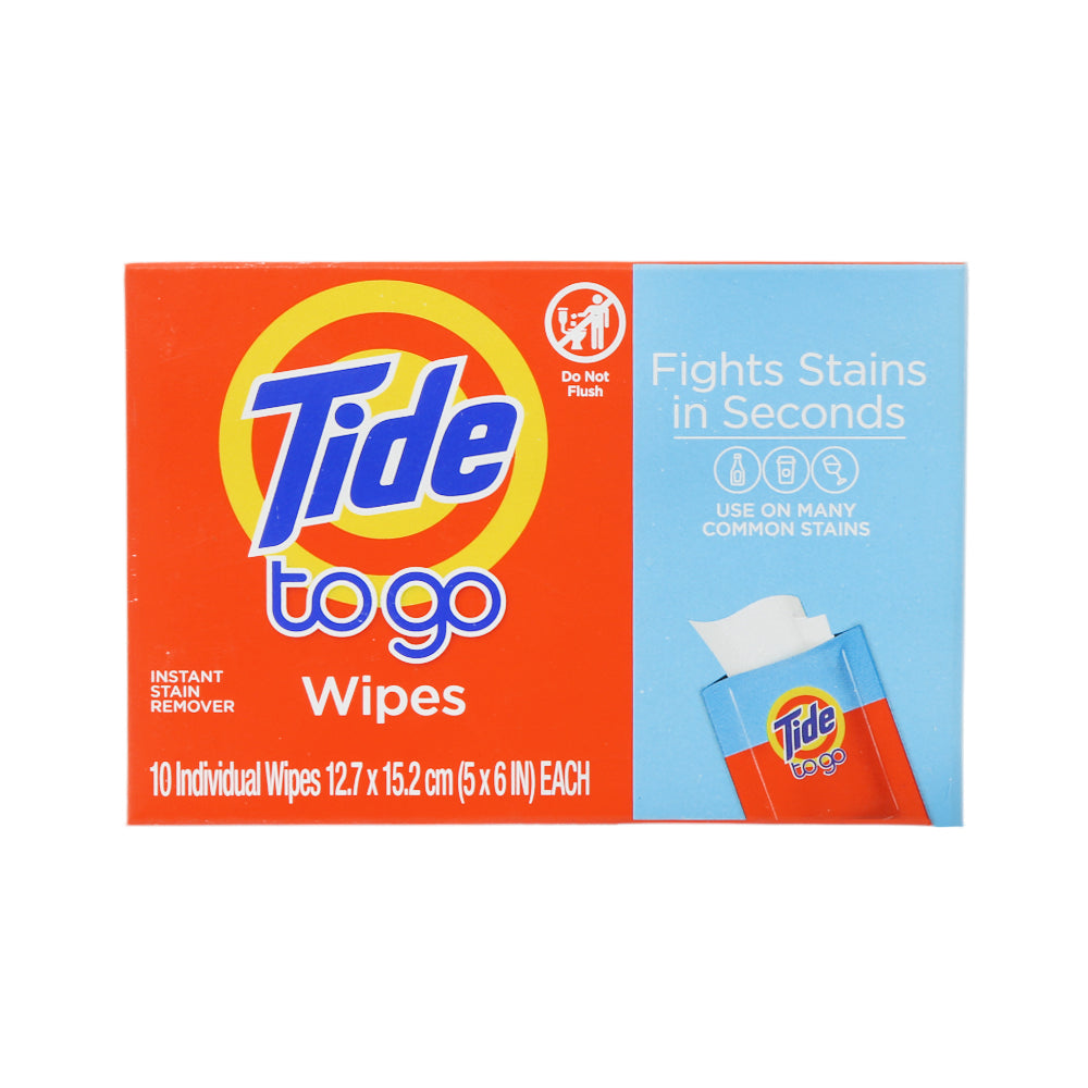 TIDE TO GO WIPES FIGHTS STAINS 10S Default Title - MamasJan Grocery Nonfood