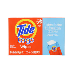 TIDE TO GO WIPES FIGHTS STAINS 10S Default Title - MamasJan Grocery Nonfood