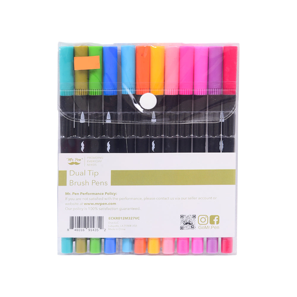 327VC DUAL TIP BRUSH PENS 12CLR Default Title - MamasJan Toys
