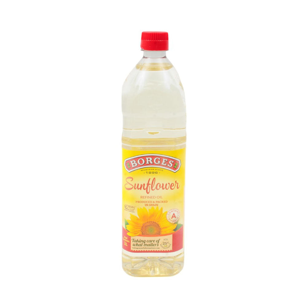 BORGES SUNFLOWER OIL BOTTLE 1 LTR BASIC Default Title - MamasJan GroceryFoods