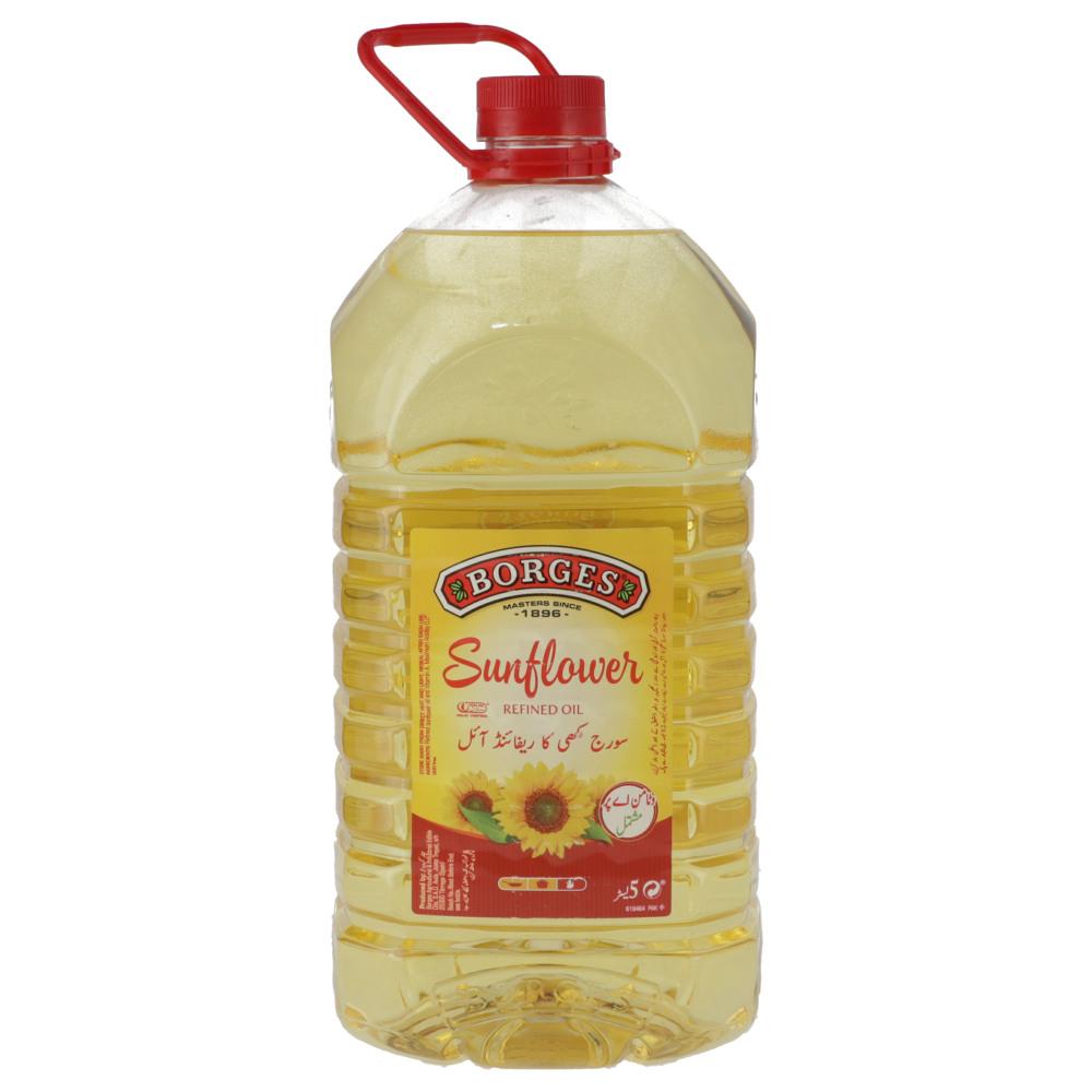 BORGES SUNFLOWER OIL BOTTLE 5 LTR BASIC Default Title - MamasJan Grocery