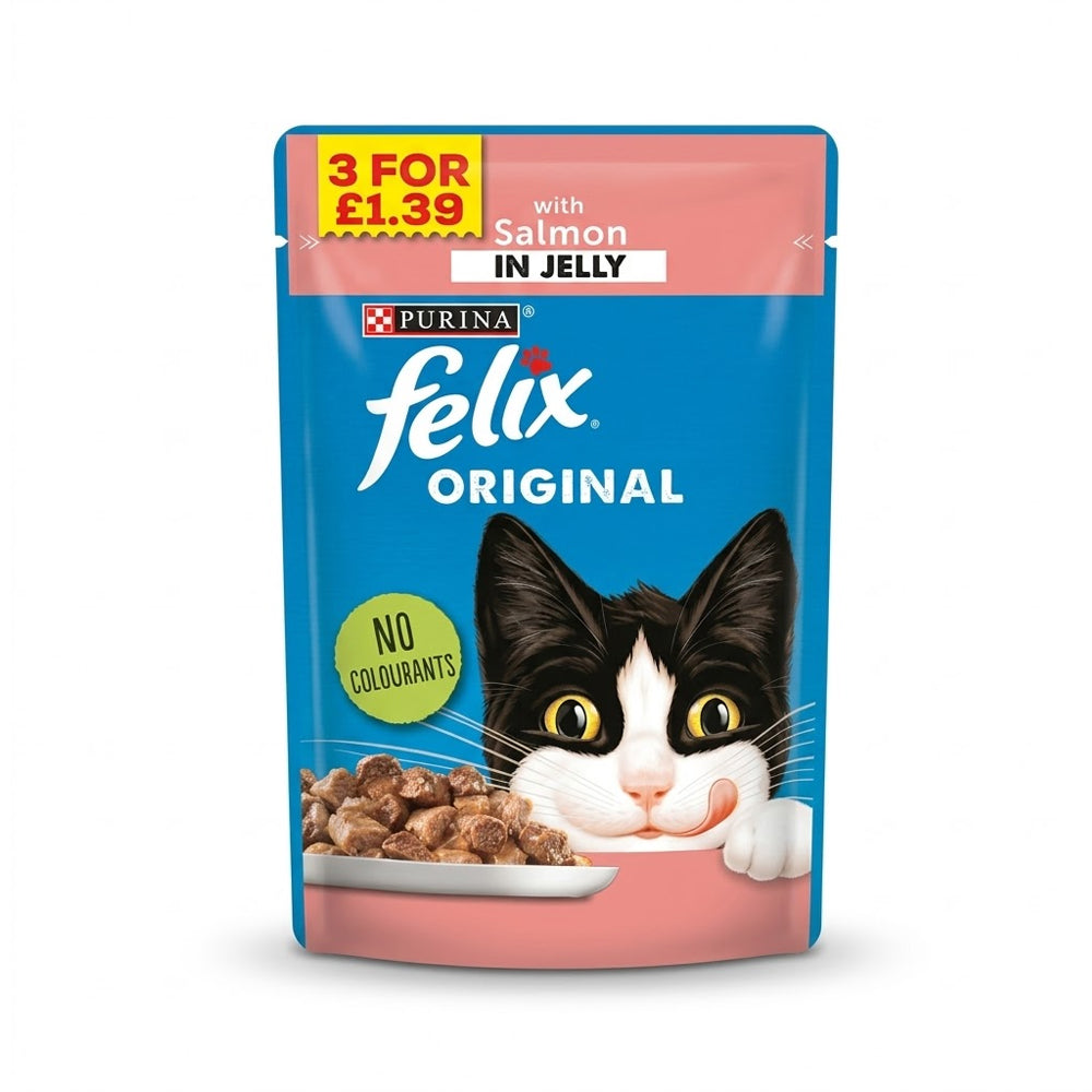 PURINA FELIX CAT FOOD ORIGINAL SALMON IN JELLY 85 GM Default Title - MamasJan Pet Care
