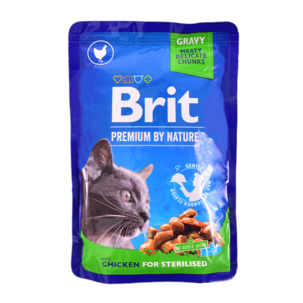 BRIT PREMIUM CAT FOOD CHICKEN SLICES GRAVY MEAT 100 GM Default Title - MamasJan Grocery Nonfood