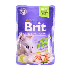BRIT CAT FOOD PREMIUM TROUT FILLETS ADULT 85 GM Default Title - MamasJan Grocery Nonfood