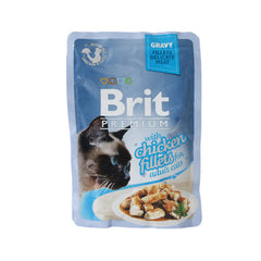 BRIT CAT FOOD PREMIUM GRAVY CHICKEN ADULT FILLETS 85 GM Default Title - MamasJan Grocery Nonfood