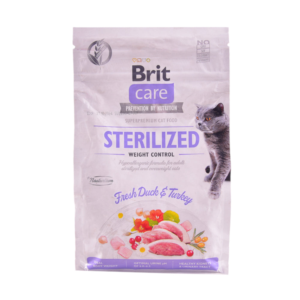 BRIT CARE CAT FOOD STERILIZED FRESH DUCK & TURKEY 400 GM Default Title - MamasJan Grocery Nonfood