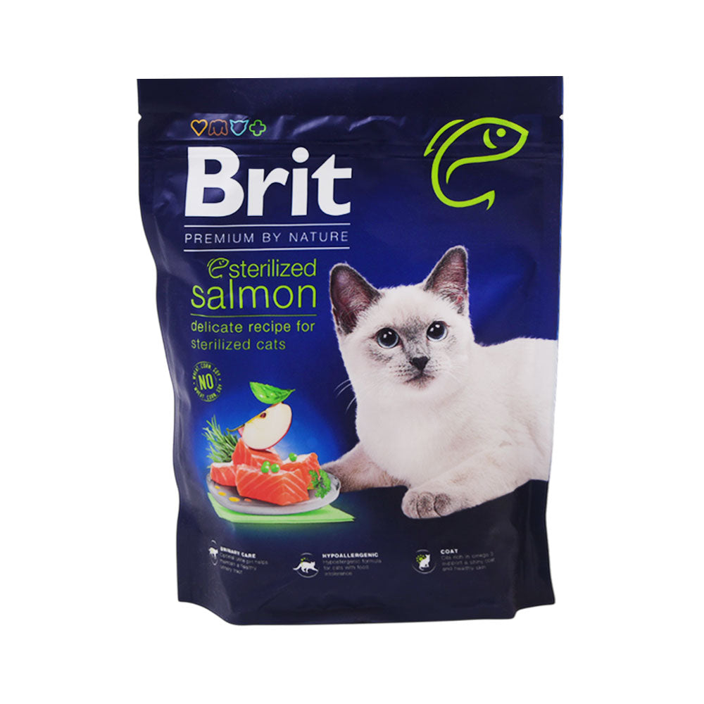 BRIT CARE CAT FOOD PREMIUM STERILIZED SALMON 300 GM Default Title - MamasJan Grocery Nonfood