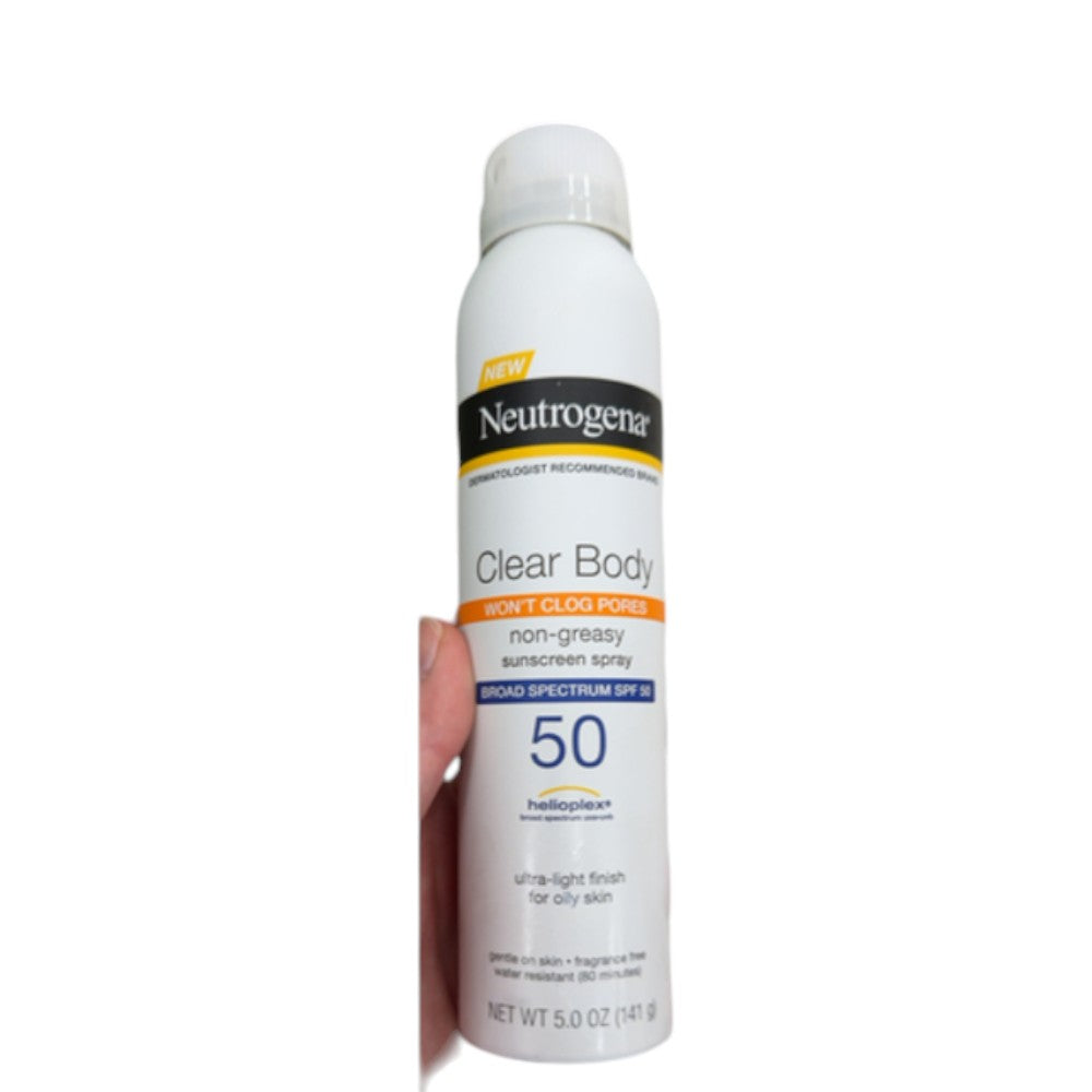 NEUTROGENA CLEAR BODY SUNSCREEN SPRAY SPF-50 141G Default Title - MamasJan skincare