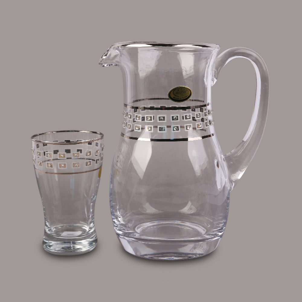 WATER SET 7PC CANBA OPTICA PLATINUM 10011 Default Title - MamasJan Crockery