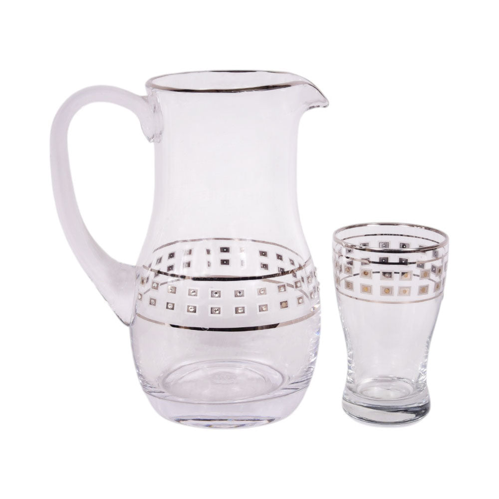 WATER SET 7PC CANBA OPTICA PLATINUM 10012 Default Title - MamasJan Crockery